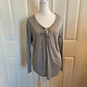 Victoria Secret Super Soft Long Sleeve Front Tie Shirt